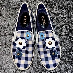 Michael Kors Check Print Floral Gingham Shoes